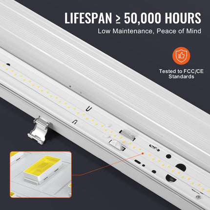LED drėgmei atsparus šviestuvas VEVOR GT-SFD60-E, 60W
