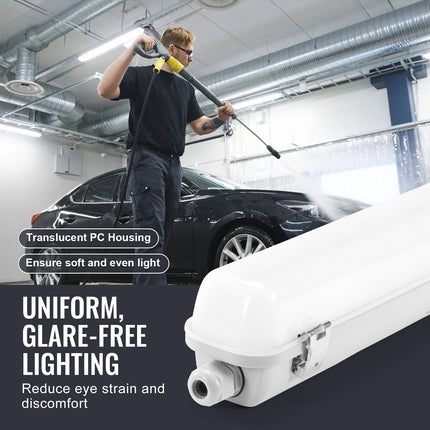 LED drėgmei atsparus šviestuvas VEVOR GT-SFD60-E, 60W