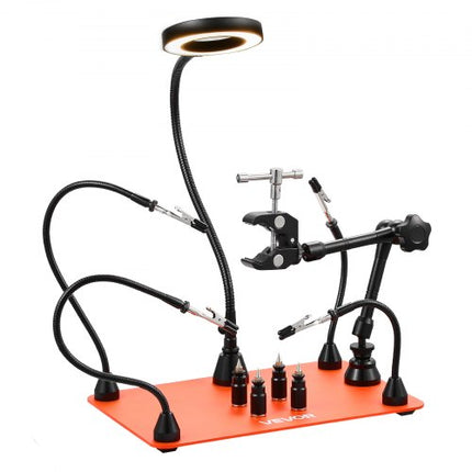 Magnitinis litavimo stovas VEVOR LFS0205, su 3X didinamuoju stiklu ir LED apšvietimu