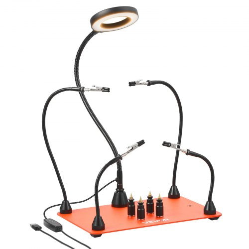 Magnetinis litavimo stovas VEVOR LFS0204, su 3X LED didinamuoju stiklu