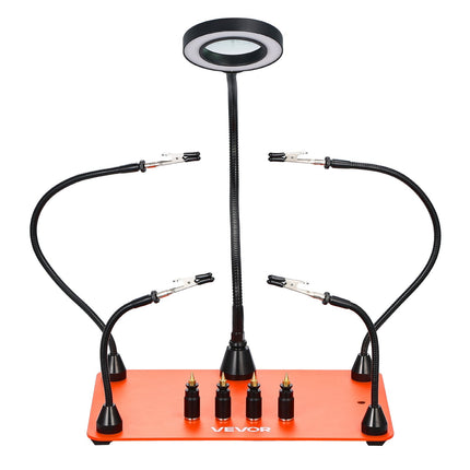 Magnetinis litavimo stovas VEVOR LFS0204, su 3X LED didinamuoju stiklu