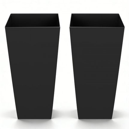 Aukšti lauko vazonai VEVOR F3366W-BK, 665 mm aukščio, 2 vnt.