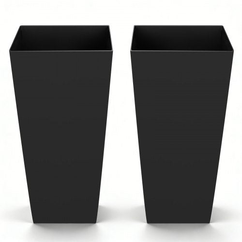Aukšti lauko vazonai VEVOR F3366W-BK, 665 mm aukščio, 2 vnt.