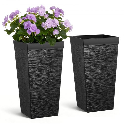 Aukšti vazonai VEVOR 9004W-BK, 2 vnt., 580 mm aukščio
