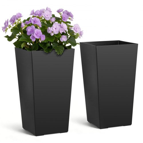 Aukšti lauko vazonai VEVOR F3055W-BK, 2 vnt. komplektas, 550 mm aukščio