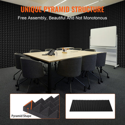 Akustinės putplasčio plokštės VEVOR JZT50-4, 1200 x 600 x 50 mm