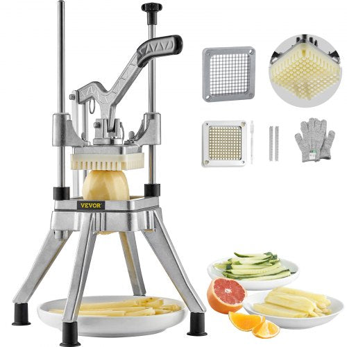 Daržovių ir vaisių pjaustyklė VEVOR J002-01/02, 0,64 cm ašmenys