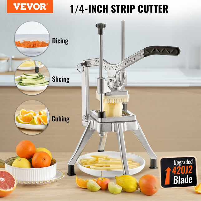 Daržovių ir vaisių pjaustyklė VEVOR J002-01/02, 0,64 cm ašmenys