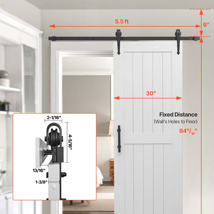 Stumdomos daržinės tipo durys VEVOR 30HM, 762 x 2134 mm