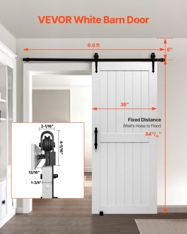 Stumdomos daržinės tipo durys VEVOR 36HM, 914 x 2134 mm