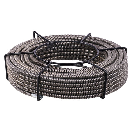 Kanalizacijos valymo trosas VEVOR, 15 m x 9,5 mm
