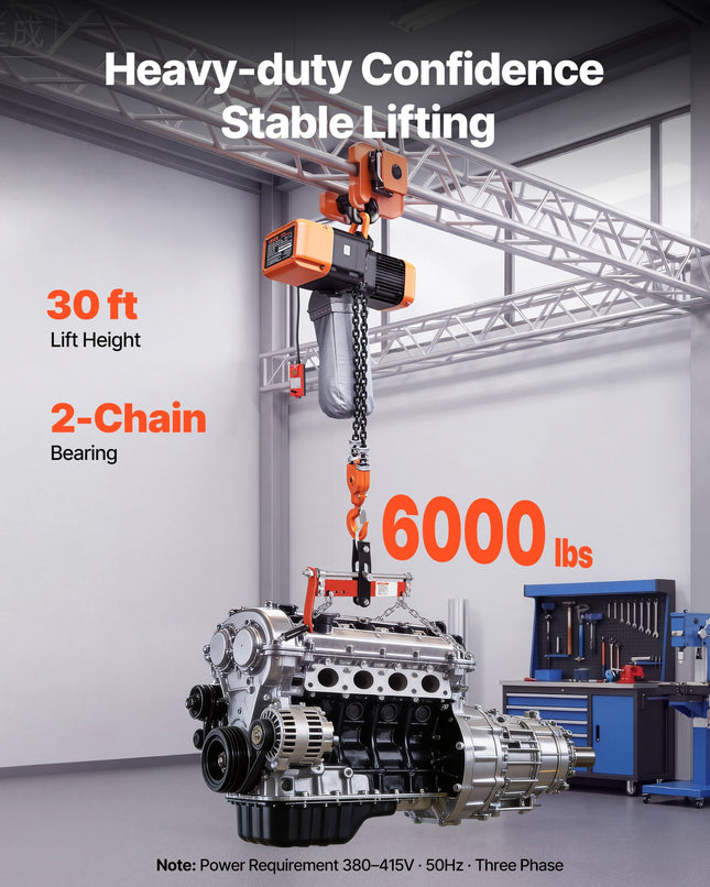 Elektrinė grandininė talpė VEVOR ORER-3T, 2721 kg