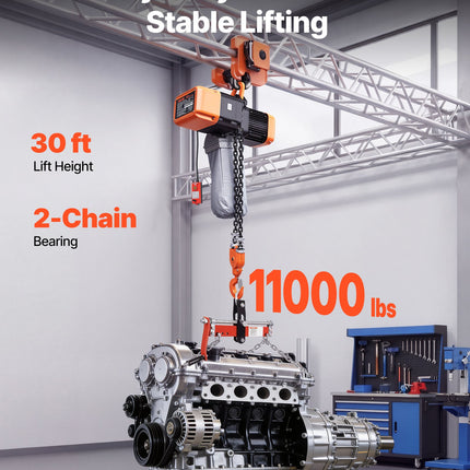 Elektrinė grandininė talpė VEVOR ORER-5T, 5000 kg
