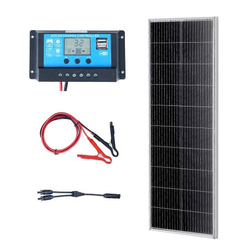 Monokristalinis saulės baterijų komplektas VEVOR S100, 100W