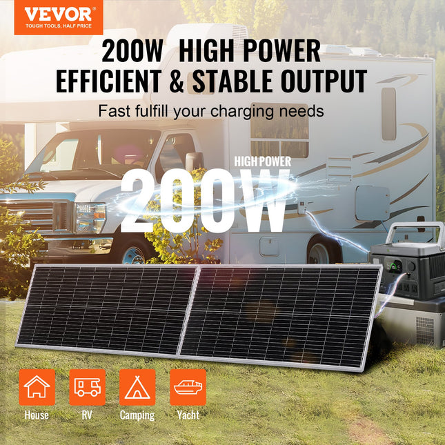 Monokristalinių saulės modulių rinkinys VEVOR S100, 200W
