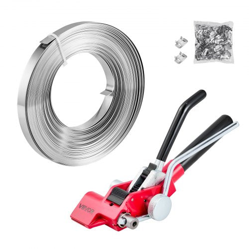 Plieno juostos tvirtinimo rinkinys VEVOR CL-BXG30, 30,5 m juosta