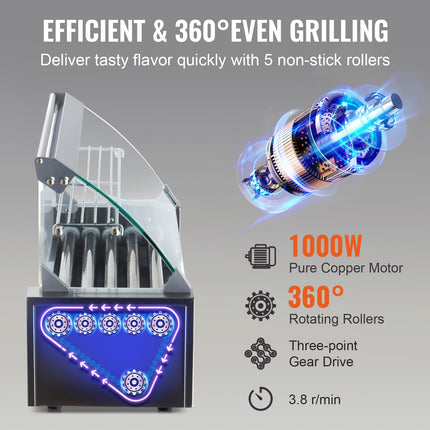 Dešrelių kepimo aparatas VEVOR SC-5XD, 1000 W