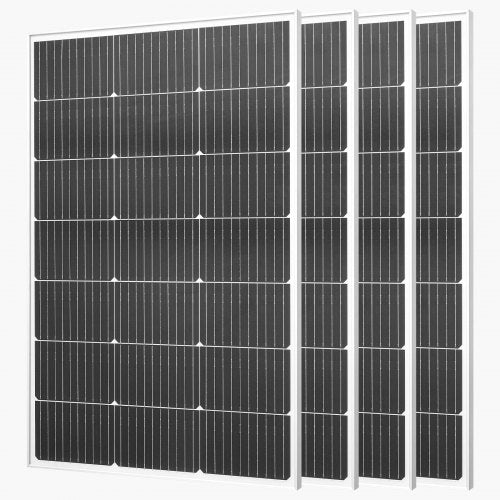 Saulės baterijų komplektas VEVOR 100W, 4 vnt.