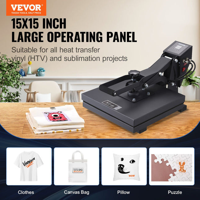 Termopresas VEVOR WBFHPM3804, 38 x 38 cm