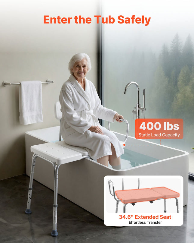 Vonios suoliukas-perkėlimo kėdė VEVOR FBL630267, 180 kg keliamoji galia