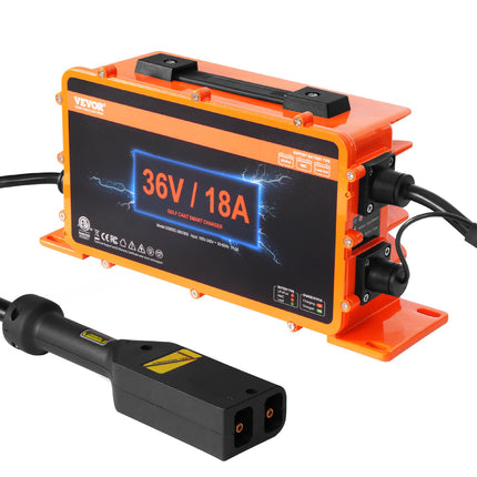 Golfo vežimėlio akumuliatorių įkroviklis VEVOR GS950C-3601800, 36V 18A