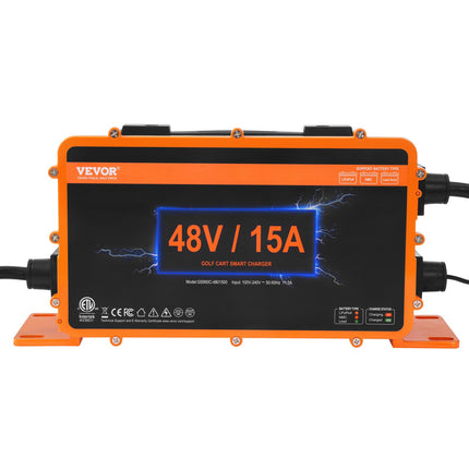 Golfo vežimėlio akumuliatorių įkroviklis VEVOR GS950C-4801500, 48V 15A