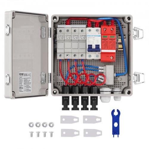 Saulės elektrinės sujungimo dėžutė VEVOR SP-HL-P202010-10A, 4 kanalų