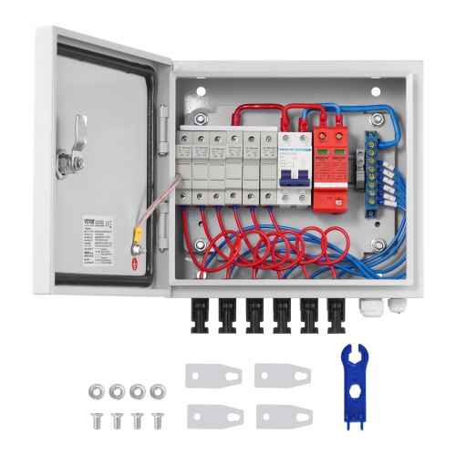 Saulės elektrinės sujungimo dėžutė VEVOR SP-HL-S252810-15A, 6 grandinių