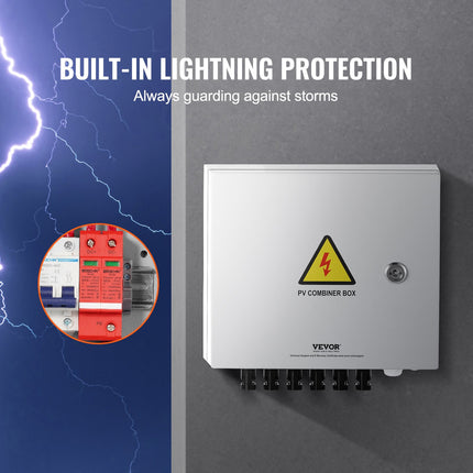 Saulės elektrinės sujungimo dėžutė VEVOR SP-HL-S252810-15A, 6 grandinių