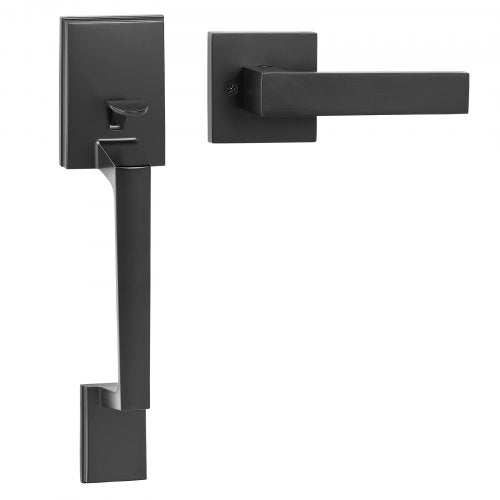 Lauko durų rankena VEVOR DT1103-PS-BLK, reguliuojamas skylių atstumas