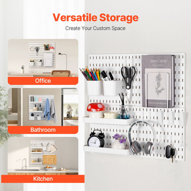 Perforuota sienelė įrankiams VEVOR SKU8-PLASTIC PEGBOARD, 4 dalių rinkinys
