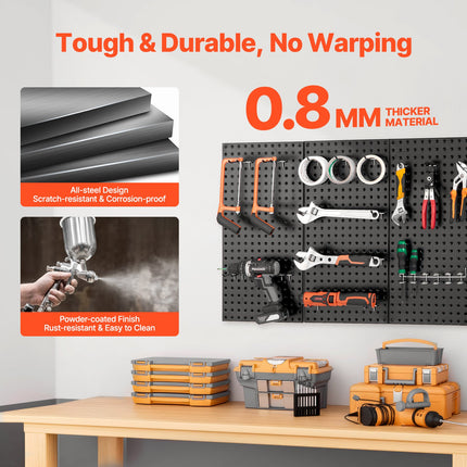 Perforuotos sienelės įrankiams VEVOR SKU2-PEGBOARD KIT, 3 vnt. komplektas