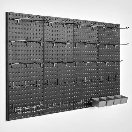 Metalinės perforuotos sienelės VEVOR SKU6-PEGBOARD KIT, 4 vnt.