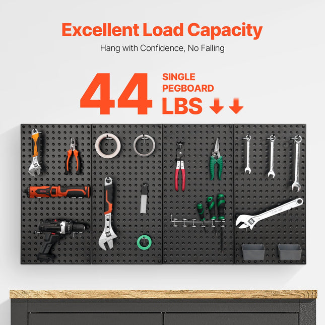 Metalinės perforuotos sienelės VEVOR SKU6-PEGBOARD KIT, 4 vnt.