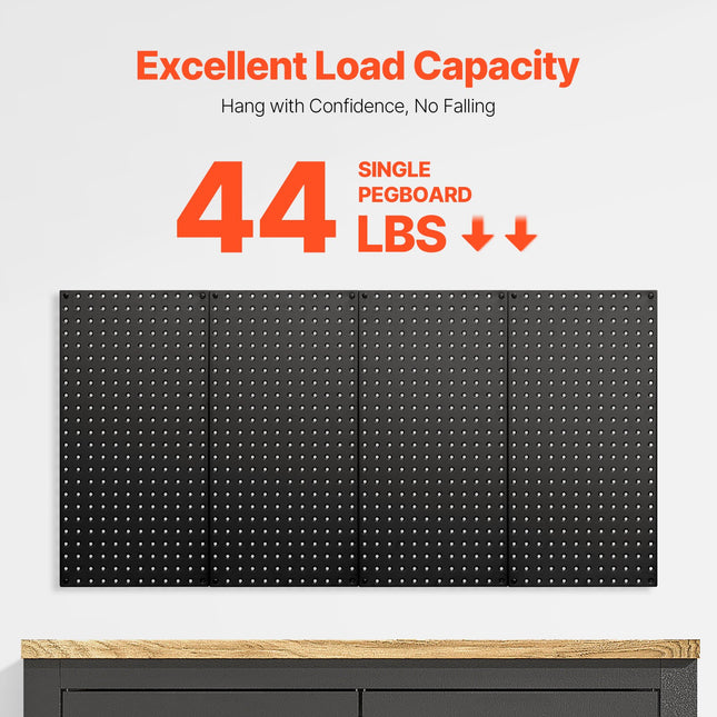 Metalinės perforuotos sienelės įrankiams VEVOR SKU3-PEGBOARD KIT, 4 vnt. komplektas