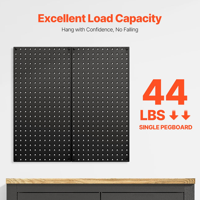 Metalinės perforuotos sienelės VEVOR SKU1-PEGBOARD KIT, 61 x 30 cm, 2 vnt.
