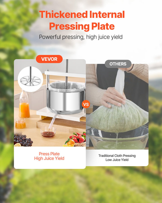 Vaisių ir vyno presas VEVOR LD-SS12, 12 l talpa