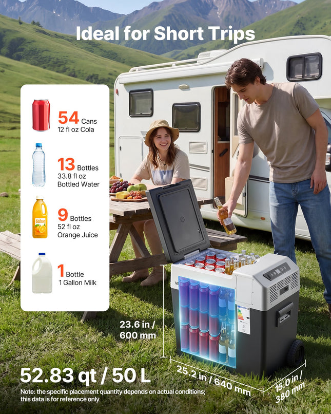 Automobilinis šaldytuvas VEVOR FC050, 50 l talpa