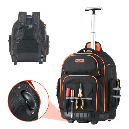 Įrankių kuprinė su ratukais VEVOR ZL-LGX-0098, 50 kg keliamoji galia