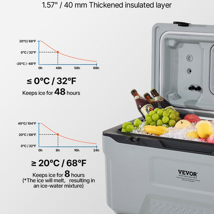 Nešiojama šaldymo dėžė VEVOR HS915, 70 l talpos