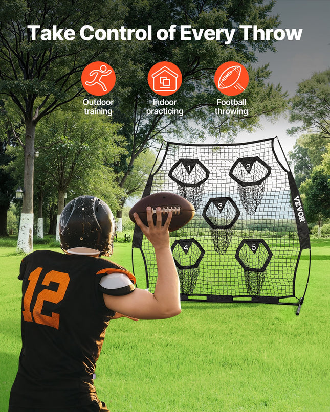 Amerikietiško futbolo treniruočių tinklas VEVOR DKS-6601B, 1,8 x 1,8 m