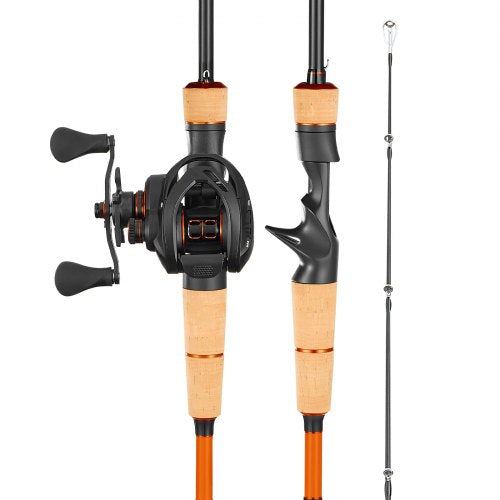 Meškerės ir ritės komplektas VEVOR V1-652B-MF-L, 2 m