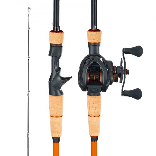 Meškerės ir ritės komplektas VEVOR V1-702B-MHF-R, 2,13 m