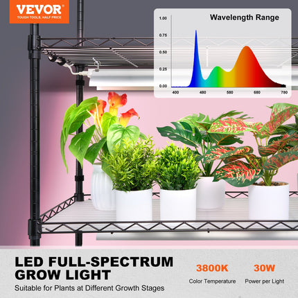 Augalų lentyna su apšvietimu VEVOR 6C18090-T8DP09P5-EU, 150 W