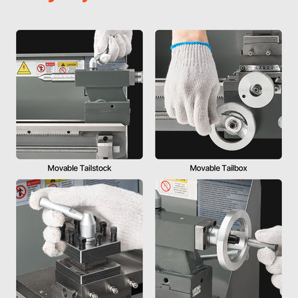 Metalo tekinimo staklės VEVOR WM210V, 550 W
