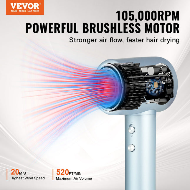 Plaukų džiovintuvas VEVOR K13, 105 000 RPM