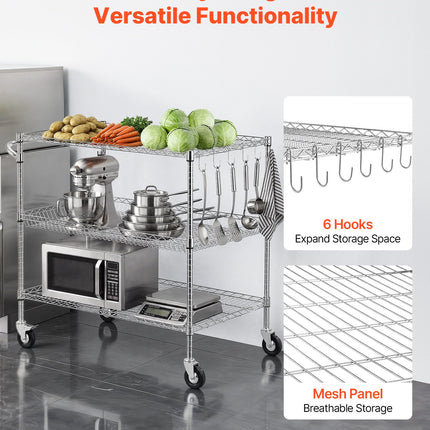 Virtuvinis vežimėlis VEVOR LX-C9393, 454 kg apkrova