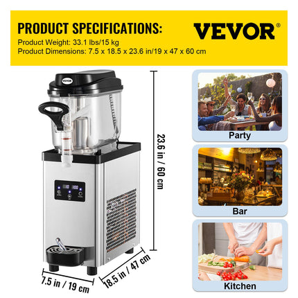 Šaldytų gėrimų (slushy) aparatas VEVOR S16-XV1, 6 l