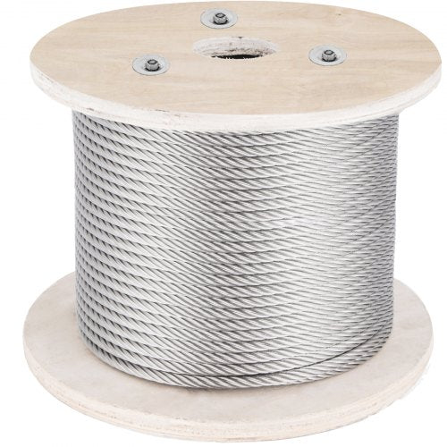 Plieninis trosas VEVOR 316, 4 mm skersmens, 152 m ilgio