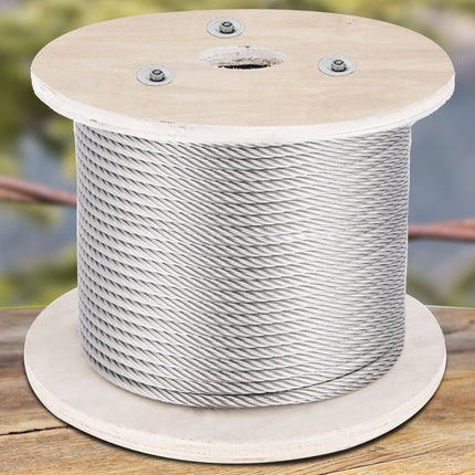 Plieninis trosas VEVOR 316, 4 mm skersmens, 152 m ilgio